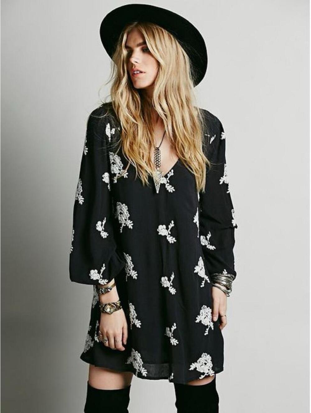 Free people embroidered Austin mini dress,